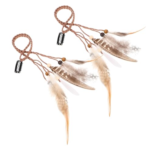SHERCHPRY 2 Stück Teiliges Feder-haaraccessoire für Frauen Leichter Dekorativer Haarclip mit Elegantem -kopfschmuck-design Vielseitig für Partys Festivals und Aufführungen Geeignet von SHERCHPRY