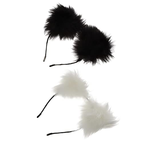 SHERCHPRY 2 Stück Teiliges Katzenohren Haarband Set Leichtes Sicheres Material Rutschfester Sitz Langlebig und Bequem als Party und Cosplay Accessoire für und Familie von SHERCHPRY