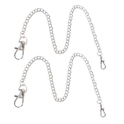 SHERCHPRY 2 Stück Teiliges Metall Taschenuhrketten mit Robustem Karabinerverschluss Vintage Steampunk Hosenschmuck für Gürtel Jeans Weste Langlebige Vielseitige Uhrenkette für Herren von SHERCHPRY