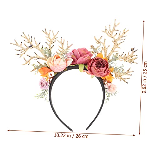 SHERCHPRY 2 Stück Teiliges Xmas Rentier Geweih Stirnband Kopfschmuck Weihnachts Haarreif Party Foto Requisite Cosplay Mädchen Accessoire von SHERCHPRY