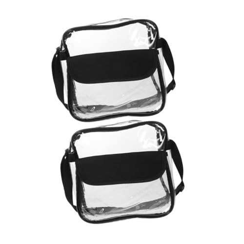 SHERCHPRY 2 Stück Transparente Crossbody Tasche PVC Schultertasche Stadion Genehmigt Leicht Tragbar Für Strand Sport Events Reise Durchsichtige Umhängetasche von SHERCHPRY
