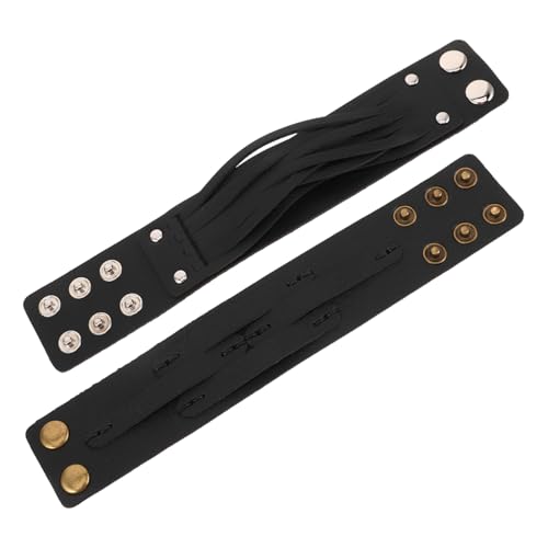 SHERCHPRY 2stücke Punk-armband Aus Pu-leder Für Männer Breites Armband Im Retro-stil Verstellbares Armband Mit Schnalle Lässiger Herrenschmuck Unikates Wickelarmband SHERCHPRY 2stücke Punk-armband Aus Pu-leder Für Männer Breites Armband Im Retro-stil Verstellbares Armband Mit Schnalle Lässiger Herrenschmuck Unikates Wickelarmband von SHERCHPRY