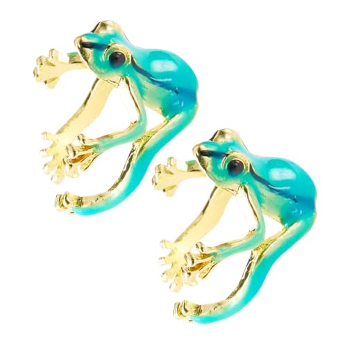 SHERCHPRY 2 Stück Verstellbares Set Frosch Ringe Damen Offene Einfach Verstellbare Finger Schmuck Verspieltes Design Süße Tier Accessoires für Alltag und von SHERCHPRY