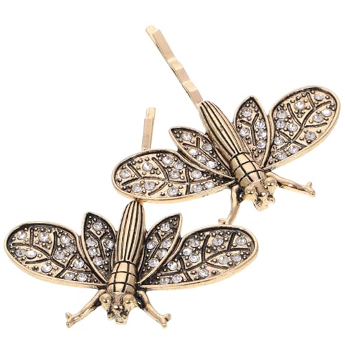 SHERCHPRY 2 Stück Vintage Haarschmuck Damen Libellen Haarklammern Retro Stil mit Funkelnden Strasssteinen Langlebige Haarspangen für Mädchen und Frauen Modische Haarschmuck Accessoires für von SHERCHPRY