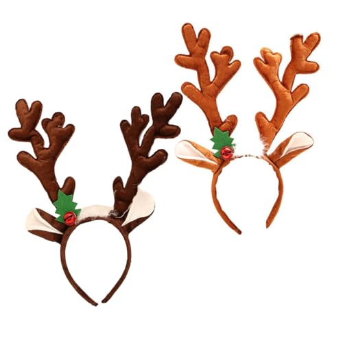 SHERCHPRY 2 Stück Weihnachtliche Haarschleifen mit Großen Rentiergeweihen Weicher Stoff Komfortabel und Langlebig Festlicher Haarschmuck für Mädchen für Weihnachtsfeiern und Fotorequisiten SHERCHPRY 2 Stück Weihnachtliche Haarschleifen mit Großen Rentiergeweihen Weicher Stoff Komfortabel und Langlebig Festlicher Haarschmuck für Mädchen für Weihnachtsfeiern und Fotorequisiten von SHERCHPRY