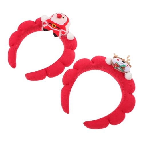 SHERCHPRY 2 Stück Weihnachts Stirnband Für Die Feiertage Weihnachts Fotoautomaten Stirnbänder Weihnachtsparty Stirnband Stirnbänder Für Damenhaar von SHERCHPRY