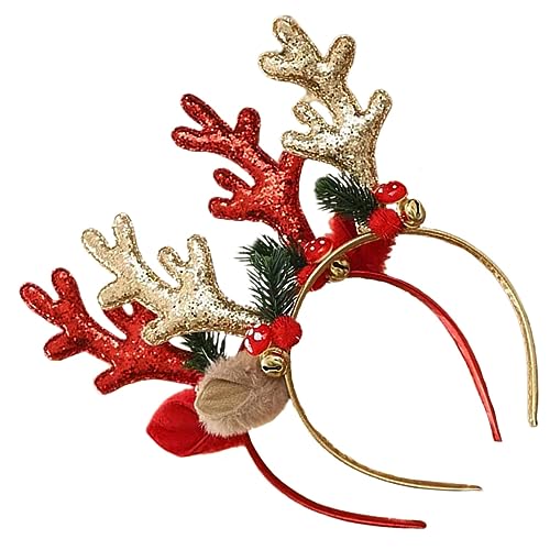 SHERCHPRY 2stücke Rentier Geweih Stirnband Mit Gefälschten Beeren Weihnachten Haar Clip Party Stirnband Für Festive Anlässe Und Kostüme von SHERCHPRY