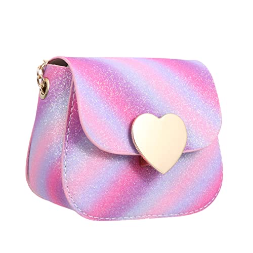 SHERCHPRY 2 Stück kleine geformte Geldbörsen, Tasche, blau, glänzend, modisch, Schulterspielzeug, Mädchen, Mini-Mädchen, Glitzer, Pink, 13X11X6CM von SHERCHPRY