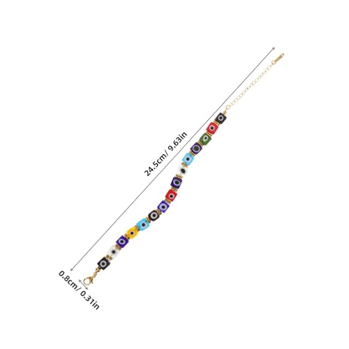 SHERCHPRY 2 Teilige Armbänder Mit Bösem Blick Armband Mit Mehreren Perlen Modische Armbänder Für Frauen Verstellbares Armband Mit Passenden Perlen Augenarmband Mädchenarmbänder von SHERCHPRY