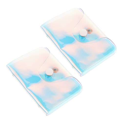 SHERCHPRY 2stücke Transparentes Holografisches Kartenetui Stilvoller Und Praktischer Kartenorganizer Für Kreditkarten Und Visitenkarten Für Und Täglichen Gebrauch von SHERCHPRY