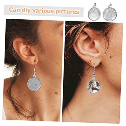 SHERCHPRY 20 Paare DIY Draht Ohrhaken Ohrring Rohlinge zum Schmuck Selber Machen Runde Sublimation Blank Ohrhänger für Frauen Glatte Oberfläche Vielseitig für Schmuckherstellung von SHERCHPRY