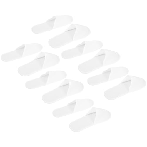 SHERCHPRY 20 Paare Einweg Reisehausschuhe Rutschfest Leicht Tragbar Skidproof Gäste Slipper Hotel Spa Party Fußpflege Pantoffeln Bulk Disposable Slippers von SHERCHPRY