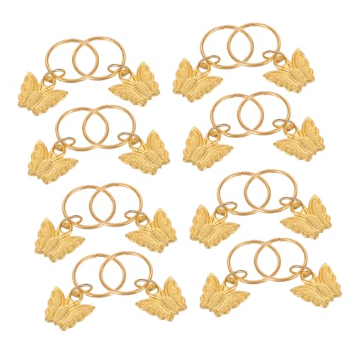 SHERCHPRY 20stücke Haarflechtringe Schmetterlingsanhänger Charms Haarflechtschmuck Ringe Clips Dreadlock Haarschmuck Für Frauen Mädchen von SHERCHPRY