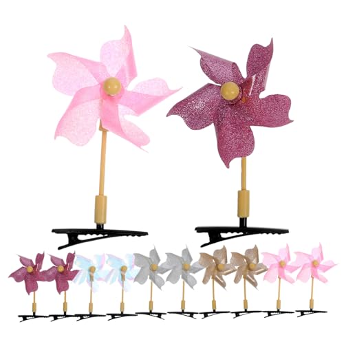 SHERCHPRY 20 Stück Windmühle Haarspangen für Mädchen Glitzernde Haarklammern Sicher und Langlebig Süßes Haaraccessoire für Kostüme und Spiele von SHERCHPRY