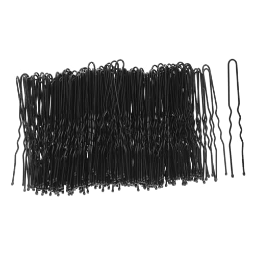 SHERCHPRY 200 Stück Haarnadelspeicherbox Haarnadelgabel in U-form Haare Für Brötchen Haarknotenhersteller Haarstäbe Im Französischen Stil Mädchen Haargabel U-förmige Haarnadeln Schwarz Eisen von SHERCHPRY
