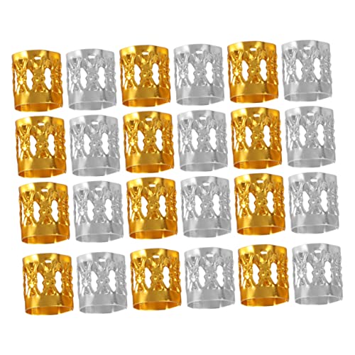 SHERCHPRY 200stücke Dreadlocks Haar Cuffs Metall Flechtperlen Für Und Männer Gold Silber Leichte Filigrane Haarschmuck Ringe Für Dreadlocks Und Zöpfe Langlebig Und Dekorativ von SHERCHPRY