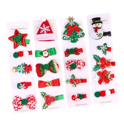 SHERCHPRY 20st Weihnachtskopfbedeckung Für Kinder Haarspangen Haarschmuck Für Babys Weihnachtshaarspange Weihnachtsfrisur Für Frauen Tiara Mädchen Stoff (polyester) Schüttgut Einstellen von SHERCHPRY