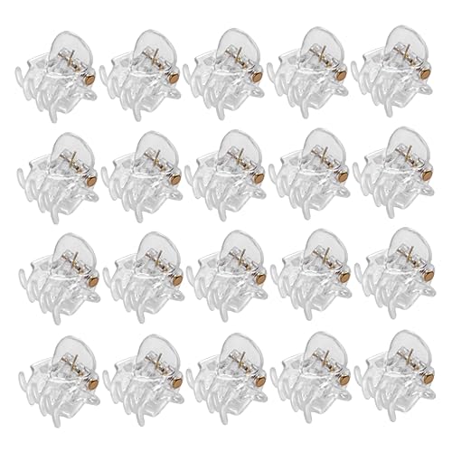 SHERCHPRY 24stücke Mini-kieferklammern Mit Perlglanzeffekt -clip Haarklammern Aus Kunststoff Kopfbedeckungen Haarschmuck Für Mädchen Und Frauen Kleine Kieferklammern Glatte Unterseite von SHERCHPRY