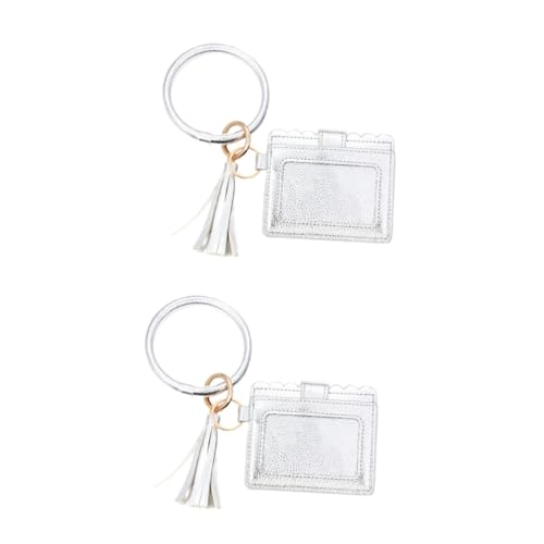 SHERCHPRY 2St Handgelenk-Schlüsselanhänger für Frauen Ledergeldbörse Schlüsselbund Geldbörsen Schlüsselanhänger-Geldbörse Geldbörse für Mädchen Quaste Handtasche ID-Paket von SHERCHPRY