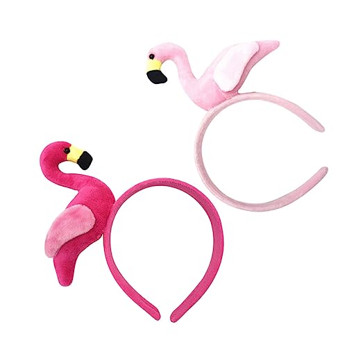 SHERCHPRY 2St hawaii haarreifen rosa Dekor Flamingo-Geburtstagsdekoration weihnachtsdeko Tiara Flamingo-Haarreifen Hawaii-Flamingo-Stirnband Koreanische Version Kopfbedeckung Partybedarf von SHERCHPRY