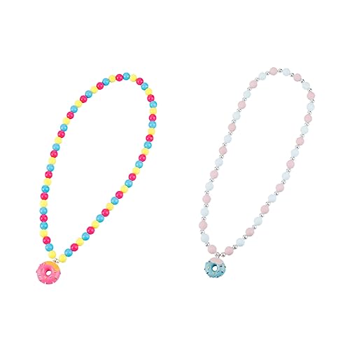 SHERCHPRY 2st Halskette Für Kinder Süße Halskette Perlenkette Kindergeburtstag Bevorzugt Geschenke Schmuck Für Kleine Mädchen Urlaubskette Krapfen Acrylperlen Fein von SHERCHPRY
