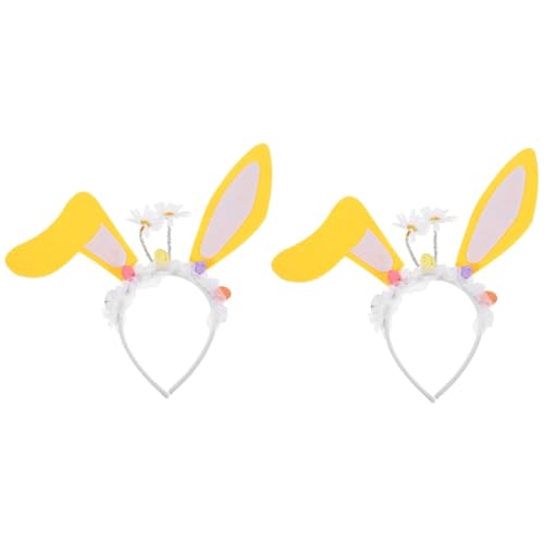 SHERCHPRY 2St Ostern Stirnband kinder haarspangen haarspange kinder Haarband Haarschmuck Stirnbänder für Damen Hasenohren für Erwachsene Hasen Ohren Eier Kopfbedeckung Fräulein Stoff von SHERCHPRY