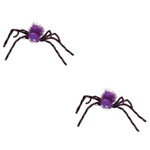 SHERCHPRY 2St Spinne Haarnadel mädchen stirnbänder Gothic-Outfit Haarklammer Tiara lustige Halloween-Haarnadel Haarspange im Spinnen-Design Cosplay Kopfbedeckung bilden Legierung Violett von SHERCHPRY