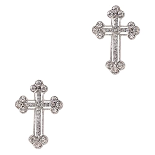 SHERCHPRY 2St Strassschmuck Kristallkreuzbroschen Haargummis Ansteckbrosche weihnachtsbroschen brosche weihnachten Brustklammer für Frauen Kreuz Brosche das Kreuz Kleidung Zubehör Herren von SHERCHPRY