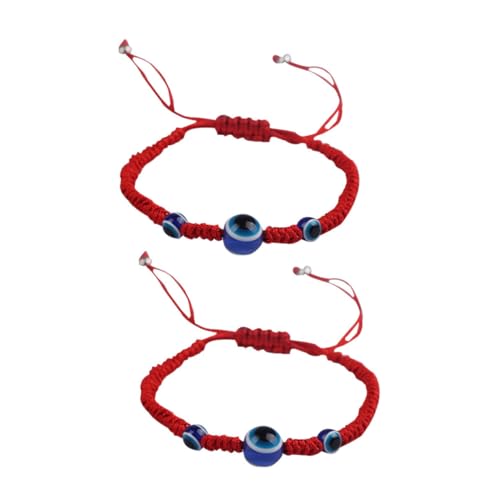 SHERCHPRY 2St Armbänder für Frauen geflochtenes Kordelarmband rote Armreifen für Frauen armschlinge einfaches Armband Frauen Armband Teufel Schnur Fußkettchen rotes Seil Fräulein Geschenk von SHERCHPRY