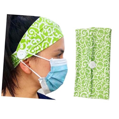 SHERCHPRY 2St haarband hair-band towel haar gummi jersey headband Kopfband Yoga Kopfbedeckung hairbands haustuch Basketball Schal Gesichtsmaske Stirnband Krankenschwester Knopf von SHERCHPRY