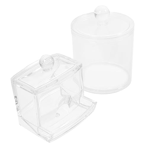 SHERCHPRY 2stücke Transparente Aufbewahrungsbox Für Kosmetik Organizer Für Wattepads Und Kleine Gegenstände Für Badezimmer Und Schminktische von SHERCHPRY