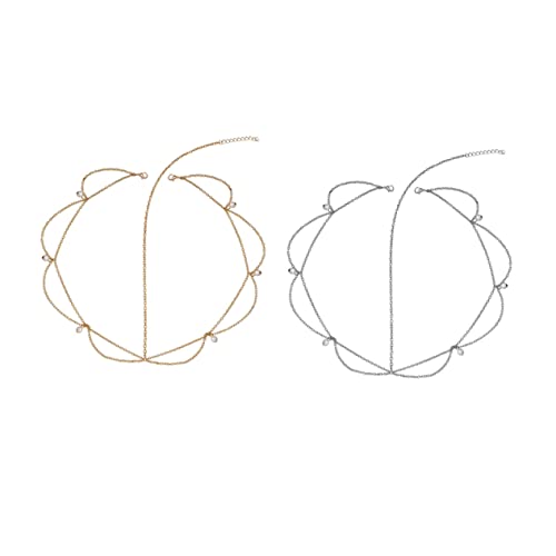 SHERCHPRY 2stücke Perlenkrone Mit Quastenkopf Für Hochzeit Boho Stirnband Mit Perlen Gold Und Silberfarben Langlebiger Haarschmuck Für Brautschmuck Elegant Und Einfach Zu Tragen von SHERCHPRY