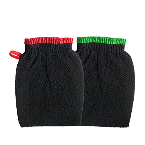 SHERCHPRY 2Stücke Exfolierende Badehandschuhe für Körperpflege Duschpeeling für Sauna und Massage für Männer und Schnelltrocknend und Einfach zu Reinigen von SHERCHPRY