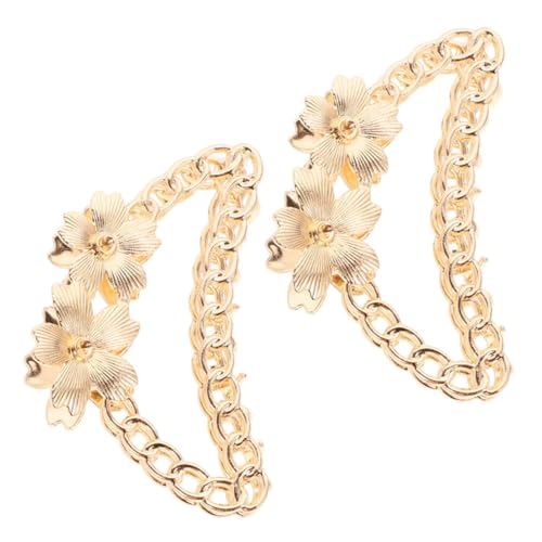 SHERCHPRY 2stücke Blumen-haarklammern Aus Dekorative Haarspangen Für Frauen Und Mädchen Geeignet Für Dünnes Und Dickes Haar Mit Ketten-design Für Haarstyling von SHERCHPRY