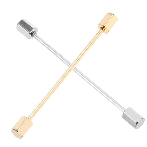 SHERCHPRY 2Stücke Herren Kragennadeln Metall Kragenstegnadeln für Anzüge Hemdaccessoires zur Krawattenbefestigung für Formelle Anlässe Hochzeiten von SHERCHPRY