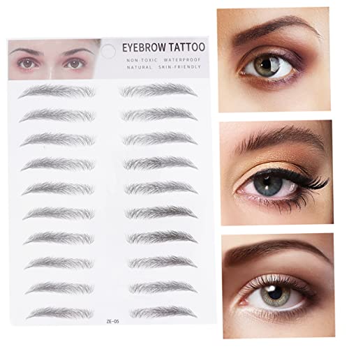 SHERCHPRY 2stücke Künstliche Augenbrauen Transfer Sticker Haarähnlich Augenbrauen-imitation Tool Für Männer Und Frauen Schwarz von SHERCHPRY