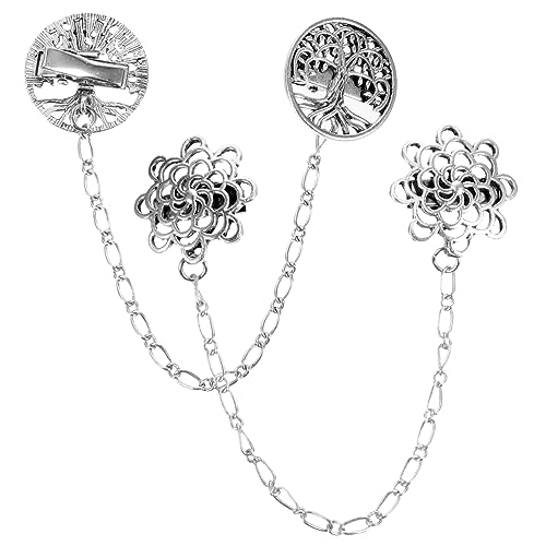 SHERCHPRY 2Stücke Retro Hemdklammern Für Frauen Stilvolle Pulloverschalklammern Schal Clips Strickjacken Freizeitkleidung Langlebig Elegant von SHERCHPRY