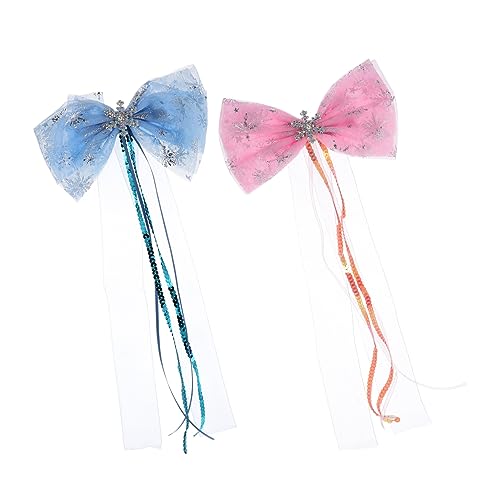 SHERCHPRY 2Stücke Weihnachts Haarnadeln Schneeflocke Bogen Haarspangen für Frauen Weihnachtszubehör von SHERCHPRY