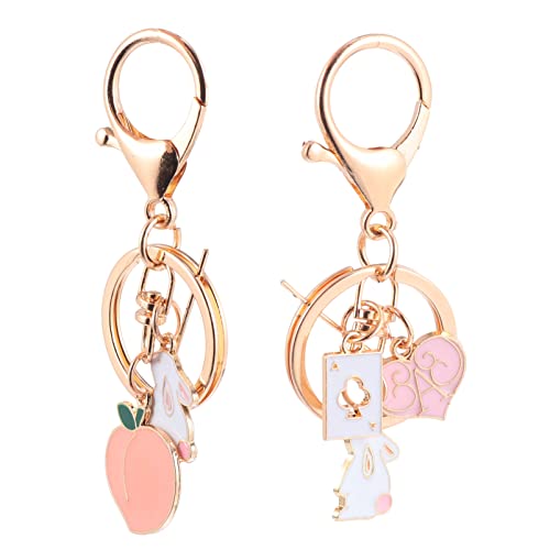 SHERCHPRY 2stücke Schlüsselanhänger Niedliche Cartoon- Und Frucht-Pendants Handgefertigte Schlüsselringe Für Taschen Und Schlüssel Dekoration Für Jugendliche Und Erwachsene von SHERCHPRY