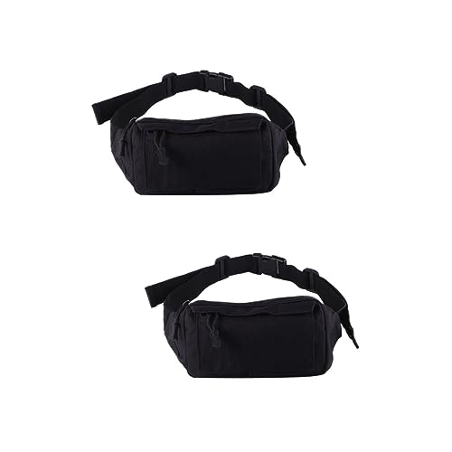 SHERCHPRY 2pcs outdoor fanny pack Cycling Waist Bag running accessories for men running waist pouch waist bag for men outdoor accessories running bag for women Men Waist Bag casual polyester, Schwarz, von SHERCHPRY