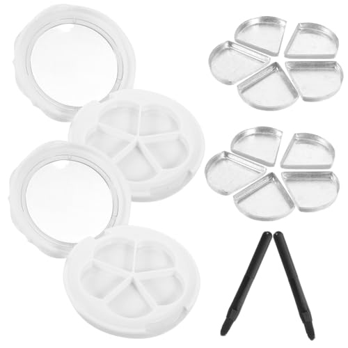 SHERCHPRY 2sätze Refillable Lipstick Box Mit Spiegel Und Pinsel Kosmetik Organizer Für Lippenstifte Lidschatten Und Blush Für Und Tägliche Nutzung von SHERCHPRY