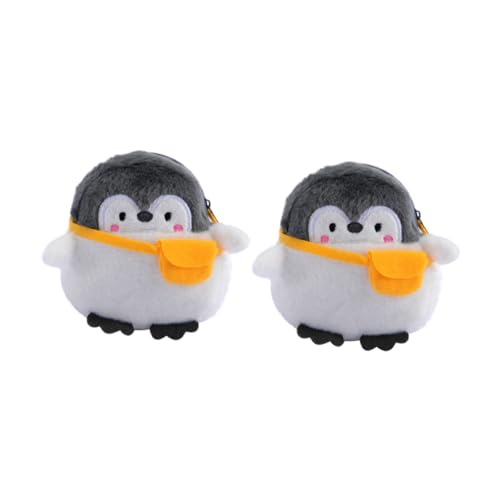 SHERCHPRY 2st Geldbörse Aufbewahrungstasche Für Münzen Brieftasche Pinguin-münztasche Miniatur Rucksack Kleine Mädchen Handtasche Schlüsselanhänger Plüsch Kleinkind Karikatur Spielzeug von SHERCHPRY