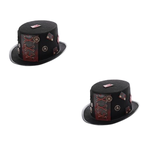 SHERCHPRY 2St Karnevalshütte Steampunk Kostüm Zubehör Hut für Halloween Hut mit Zahnrädern Hut für Fotografie Hut für Erwachsene Junge Cowboy-Hut Kopfbedeckung Brille Damen SHERCHPRY 2St Karnevalshütte Steampunk Kostüm Zubehör Hut für Halloween Hut mit Zahnrädern Hut für Fotografie Hut für Erwachsene Junge Cowboy-Hut Kopfbedeckung Brille Damen von SHERCHPRY