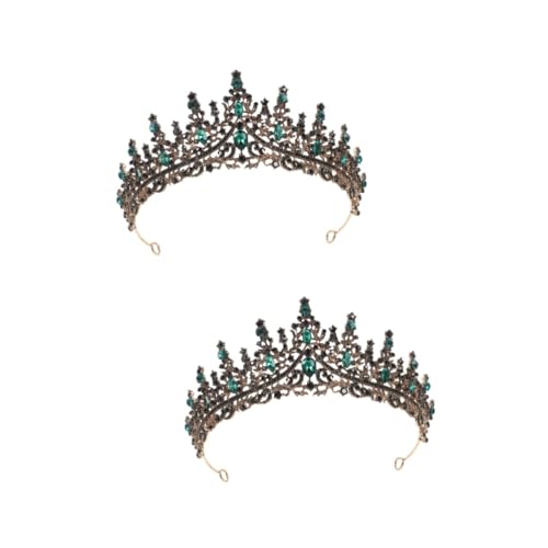 SHERCHPRY 2st Krone Hochzeitskopfschmuck Für Die Braut Kleid Für Mädchen Zubehör Abs Haarschmuck Für Den Abschlussball Damen Stirnbänder Geburtstag Fräulein Bar Mizwa Strass von SHERCHPRY