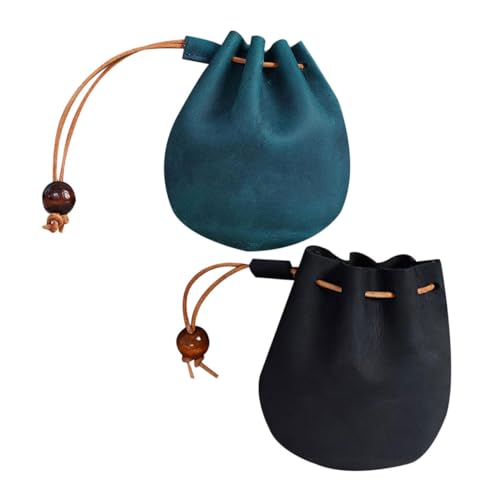 SHERCHPRY 2stücke Retro Mini Pu Münzbeutel Für Schmuck Und Kleingeld Tragbare Süße Aufbewahrungstasche Im Vintage-Stil Für Reisen Und Alltag Zwei Farben Erhältlich von SHERCHPRY