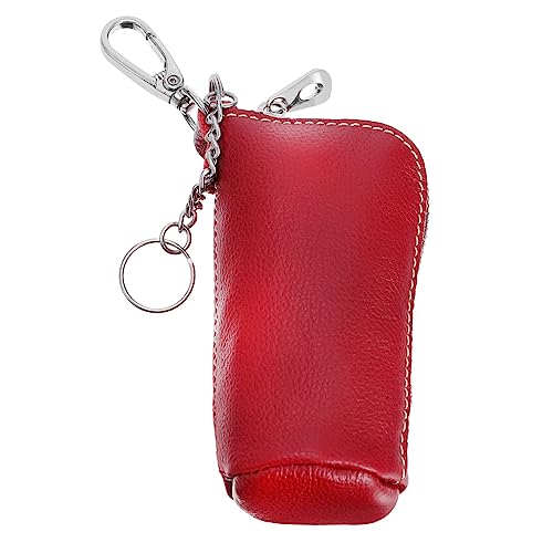 SHERCHPRY 2st Schlüsseltasche Mini-münzbeutel Münzbeutel Für Männer Eichel Ornamente Kartenetui Aus Leder Schlüsselbund Anhänger Schlüsselanhänger Münze Pu-Leder Brieftasche Rot von SHERCHPRY