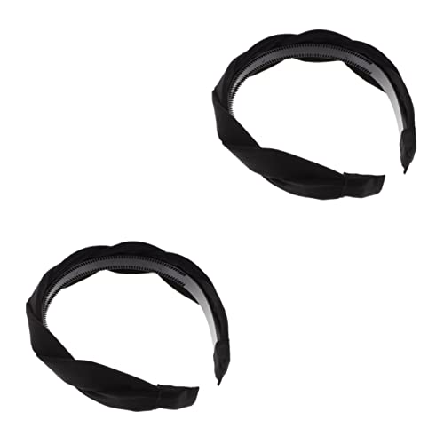 SHERCHPRY 2st Stirnband Drehen Elegante Stirnbänder Für Frauen Haarbänder Für Frauen Vintage-stirnband Einhorn Tortenaufleger Grüne Haarspange Kopfbedeckung Damen Stoff Mädchen von SHERCHPRY