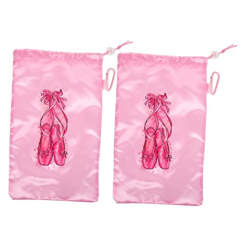 SHERCHPRY 2stücke Ballettschuhtasche Mit Kordelzug Mesh-tanzschuhtasche Ballettschuh-Aufbewahrungstasche Ballettschuh Aufbewahrungstasche Tragbare Für Junge Mädchen Und Damenballettschuhe von SHERCHPRY