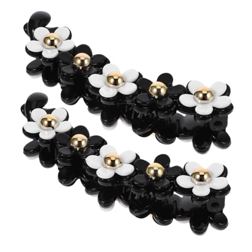 SHERCHPRY 2stücke Banana-haarklammern Aus Kunststoff Für Damen Blumen-haarspangen Haar-accessoires Für Verschiedene Frisuren Sicherer Halt Und Langlebig von SHERCHPRY