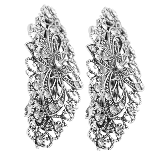 SHERCHPRY 2stücke Blume Haar Clips Mit Strasssteinen Metall Haarspangen Für Damen Retro Haar Styling Werkzeuge Haarschmuck Für Formelle Anlässe von SHERCHPRY